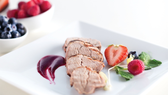  Grilled Pork Tenderloin with Berry-Thyme Reduction