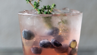 Blueberry & Rhubarb Shrub Cocktail
